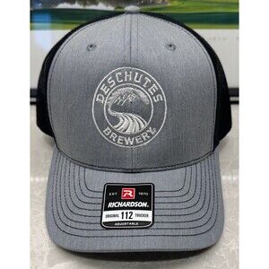 NEW - Deschutes Brewery - Richardson Hat - Men's Adjustable - Gray / Black